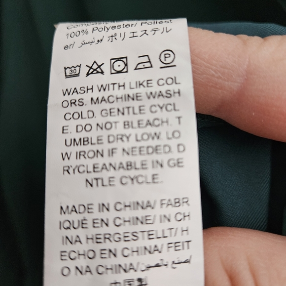 Shein Curve Chic Green V-Neck Dress - Picture 10 of 10